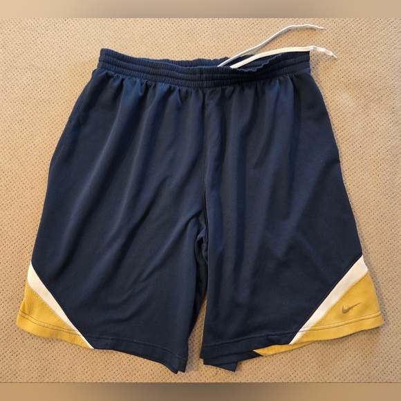 Nike Sphere Dry Basketball Shorts blue, white & gold. With drawstrings. MLB - Picture 1 of 13